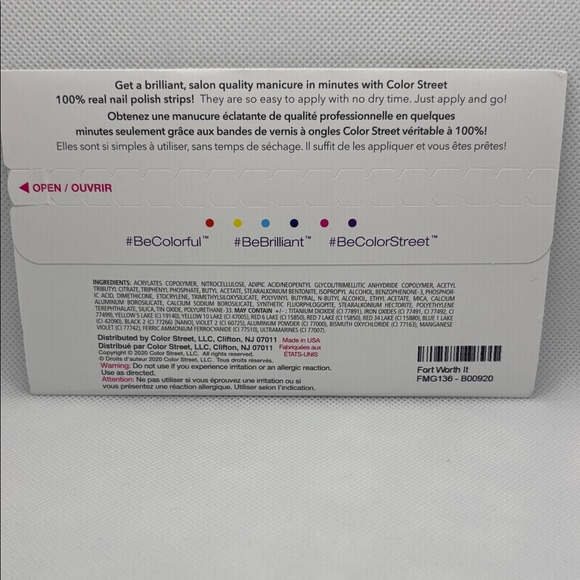 💅 3/$10 - Color Street Sparkling Silver Nail Strips - Fort Worth It - Picture 2 of 2